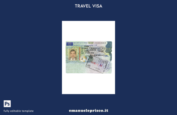 Modello di visto Schengen per Cipro in stile verificato